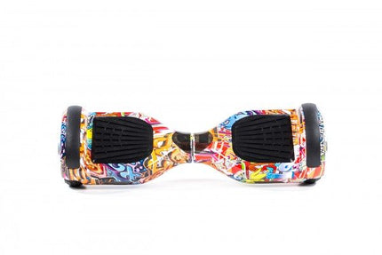 Hoverboard Electric Scooter 6.5 inch – Orange Graffiti Style + LED lights [Free Carry Bag & Bluetooth]