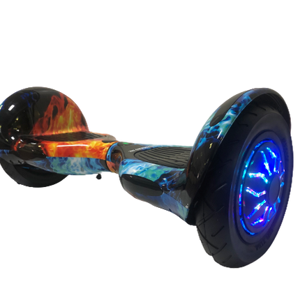 Self Balancing Scooter Electric Hoverboard 10 inch – Fire & Ice Style + LED lights [Free Carry Bag & Bluetooth]