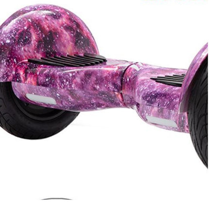 Electric Hoverboard – 10 inch – Purple Galaxy Style + LED lights [Free Carry Bag & Bluetooth]