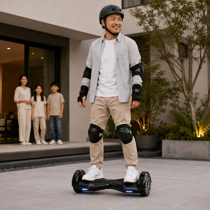 Lamborghini Hoverboard 8” Black Style + LED lights [Free Carry Bag & Bluetooth]