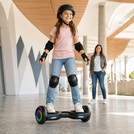 Smart Electric Self Balancing Scooter 6.5" - Black LED lights Style [Free Carry Bag & Bluetooth]
