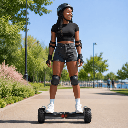 8.5" Off Road Hoverboard NS8, Powerful Motor &amp; Monster Tyres Style - Black + LED lights [Free Carry Bag &amp; Bluetooth]