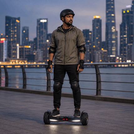 8.5" Off Road Hoverboard NS8, Powerful Motor &amp; Monster Tyres Style - Black + LED lights [Free Carry Bag &amp; Bluetooth]