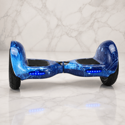 Electric Hoverboard – 10 inch – Blue Galaxy Style + LED lights [Free Carry Bag & Bluetooth]