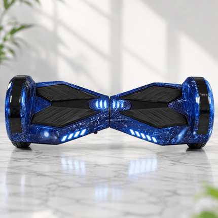 Lamborghini Style Hoverboard 8” – Blue Galaxy Style + LED lights [Free carry bag &amp; Bluetooth]