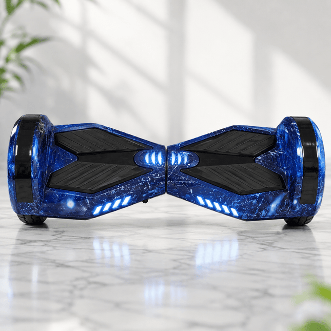 Lamborghini Style Hoverboard 8” – Blue Galaxy Style + LED lights [Free carry bag &amp; Bluetooth]