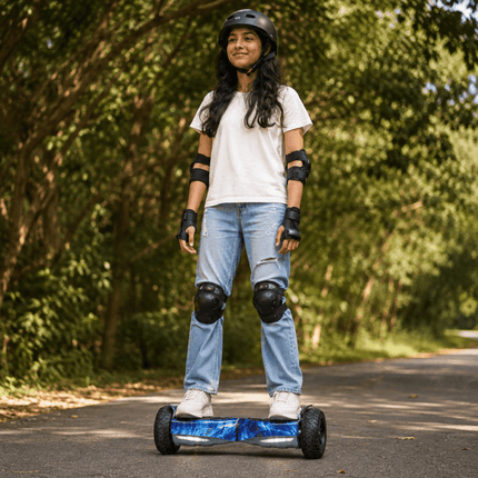 8.5"Off Road Hoverboard NS8, Powerful Motor &amp; monster Tyres – Blue Galaxy Style + LED lights [Free Carry Bag &amp; Bluetooth]