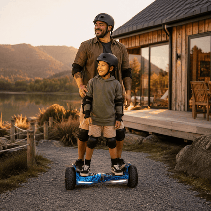 8.5"Off Road Hoverboard NS8, Powerful Motor &amp; monster Tyres – Blue Galaxy Style + LED lights [Free Carry Bag &amp; Bluetooth]