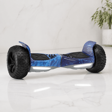 8.5"Off Road Hoverboard NS8, Powerful Motor &amp; monster Tyres – Blue Galaxy Style + LED lights [Free Carry Bag &amp; Bluetooth]