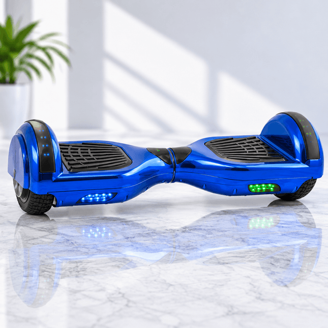 Electric Hoverboard, Self Balancing Scooter 6.5"- Blue+LED lights Style [Free Carry Bag & Bluetooth]
