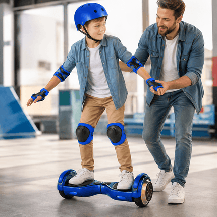 Safety Gears For Hoverboards – Hand Pads, Elbow And Knee Guards (Blue)