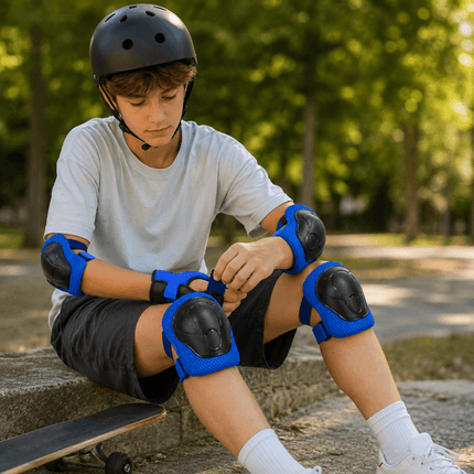 Safety Gears For Hoverboards – Hand Pads, Elbow And Knee Guards (Blue)