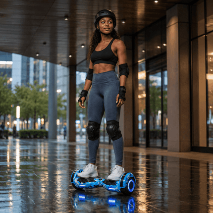 Lamborghini Style Hoverboard 8” – Camo Blue Style + LED lights [Free carry bag & Bluetooth]