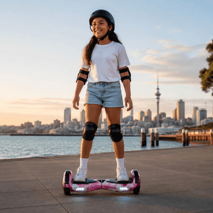 Lamborghini Style Hoverboard 8” – Camo Pink Style + LED lights [Free carry bag & Bluetooth]