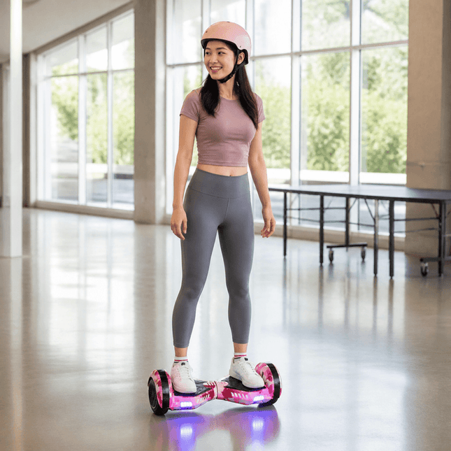 Lamborghini Style Hoverboard 8” – Camo Pink Style + LED lights [Free carry bag & Bluetooth]