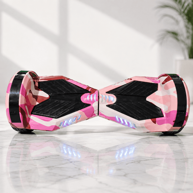 Lamborghini Style Hoverboard 8” – Camo Pink Style + LED lights [Free carry bag & Bluetooth]