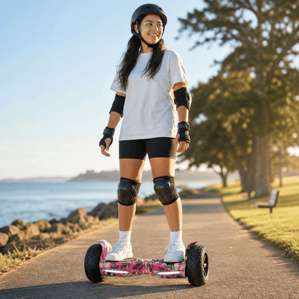 8.5" Off Road Hoverboard NS8, Powerful Motor &amp; Monster Tyres Style - Camo Pink + LED lights [Free Carry Bag &amp; Bluetooth]