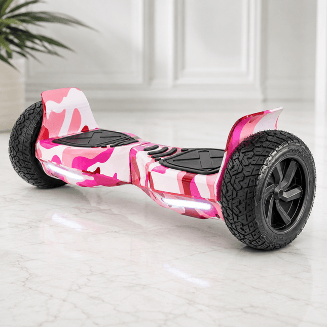 8.5" Off Road Hoverboard NS8, Powerful Motor &amp; Monster Tyres Style - Camo Pink + LED lights [Free Carry Bag &amp; Bluetooth]
