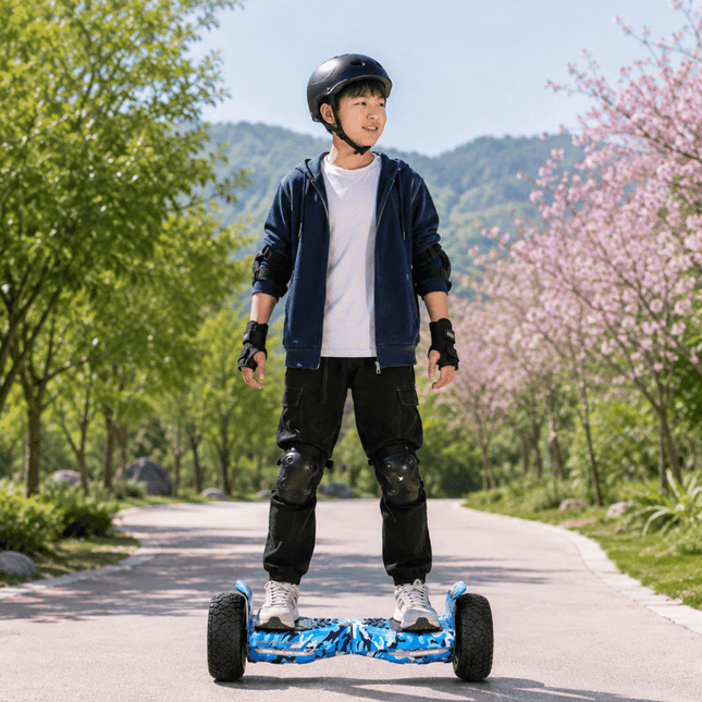 8.5" Off Road Hoverboard NS8, Powerful Motor & monster Tyres – Camouflage Blue Style [Free Carry Bag & Bluetooth]