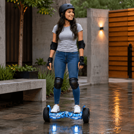 8.5" Off Road Hoverboard NS8, Powerful Motor & monster Tyres – Camouflage Blue Style [Free Carry Bag & Bluetooth]