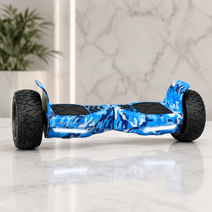 8.5" Off Road Hoverboard NS8, Powerful Motor & monster Tyres – Camouflage Blue Style [Free Carry Bag & Bluetooth]