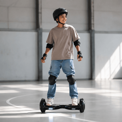 Electric Hoverboard – 10 inch – Classic Black Style + LED lights [Bluetooth + Free Carry bag]