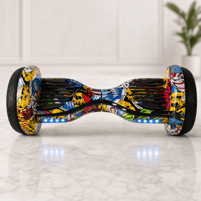 Electric Hoverboard – 10 inch – HipHop Style + LED lights [Bluetooth + Free Carry bag]