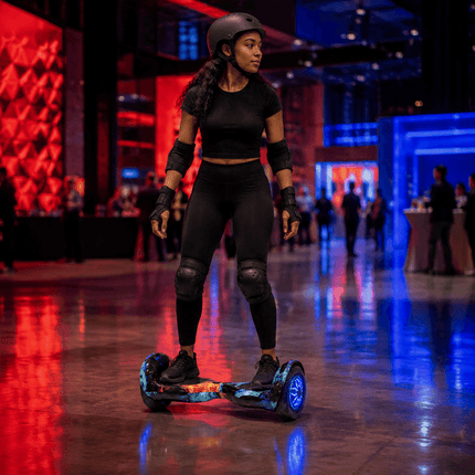 Self Balancing Scooter Electric Hoverboard 10 inch – Fire & Ice Style + LED lights [Free Carry Bag & Bluetooth]