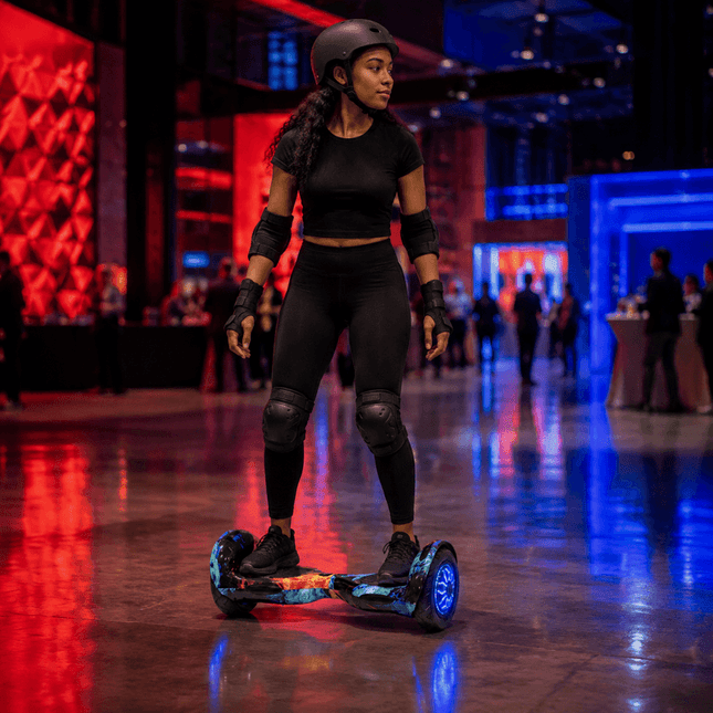 Self Balancing Scooter Electric Hoverboard 10 inch – Fire & Ice Style + LED lights [Free Carry Bag & Bluetooth]