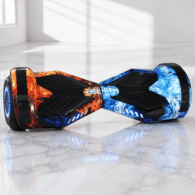 Lamborghini Style Hoverboard 8” – Fire & Ice Style + LED lights [Free carry bag & Bluetooth]