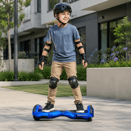 Hoverboard Electric Scooter 6.5 inch – Glossy Blue + LED Lights [Free Carry Bag & Bluetooth]