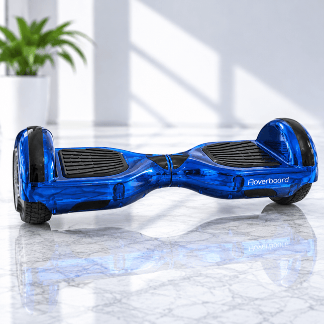 Hoverboard Electric Scooter 6.5 inch – Glossy Blue + LED Lights [Free Carry Bag & Bluetooth]