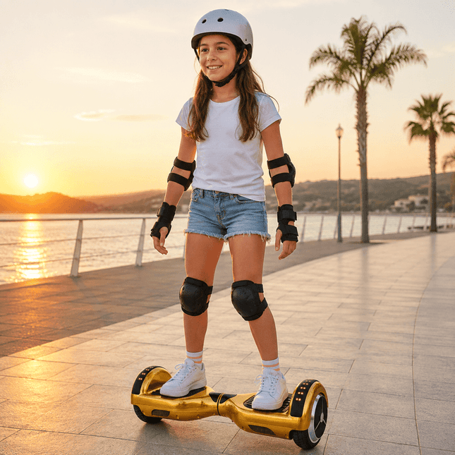 Electric Self Balancing Scooter 6.5"Gold Style + LED lights [Free Carry Bag & Bluetooth] - [Bluetooth + Free Carry Bag]