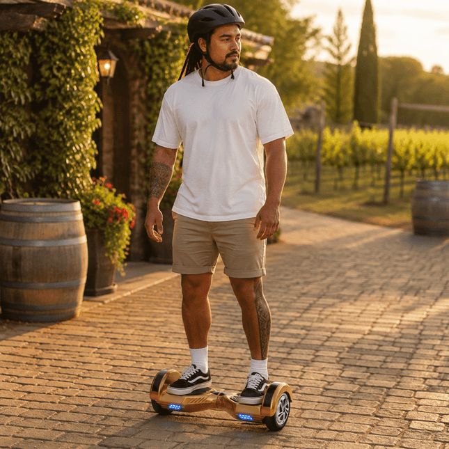 Lamborghini Style Hoverboard 8” – Gold Style + LED lights [Bluetooth + Free Carry Bag]