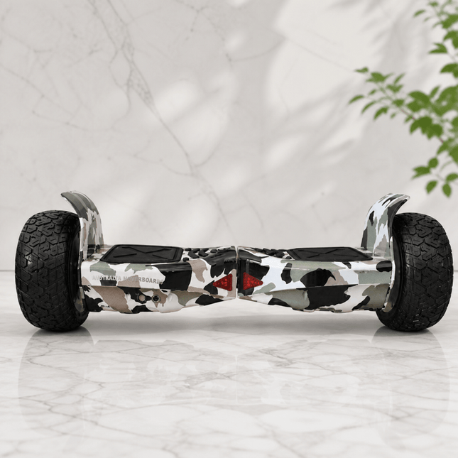 8.5" Off Road Hoverboard NS8, Powerful Motor & monster Tyres – Grey Camouflage Style + LED lights [Free Carry Bag & Bluetooth]