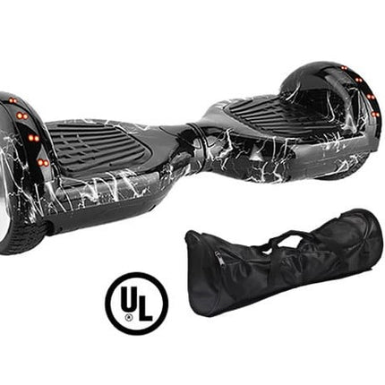 Hoverboard Electric Scooter 6.5 inch – Lighting Black Style + LED lights [Free Carry Bag & Bluetooth]