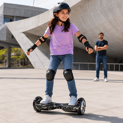 Hoverboard Electric Scooter 6.5 inch – Lighting Black Style + LED lights [Free Carry Bag & Bluetooth]