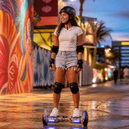 Hoverboard 10" - Orange Graffiti Style + LED lights [Bluetooth + Free Carry Bag]