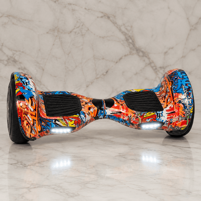 Hoverboard 10" - Orange Graffiti Style + LED lights [Bluetooth + Free Carry Bag]