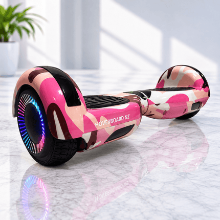 6.5 Inch Hoverboard, Self Balancing Scooter- Camo Pink + LED lights [Free Carry Bag & Bluetooth]