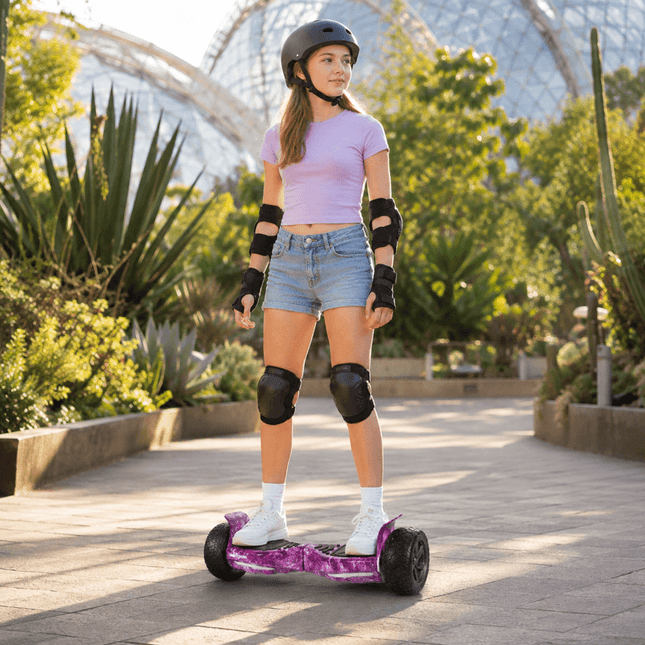 8.5" Off Road Hoverboard NS8, Powerful Motor &amp; monster Tyres – Purple Galaxy Style [Free Carry Bag &amp; Bluetooth]