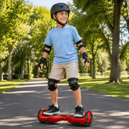 Hoverboard Electric Scooter 6.5 inch – RED + LED lights [Free Carry Bag & Bluetooth]