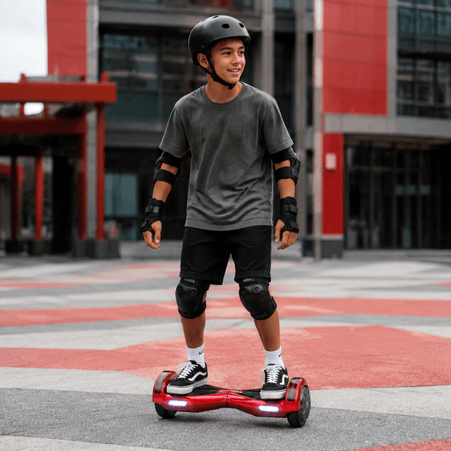 Lamborghini Hoverboard 8” - Red + LED Style[Free Carry Bag & Bluetooth]