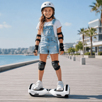 Hoverboard Electric Scooter 6.5 inch – White + LED lights [Free Carry Bag & Bluetooth]