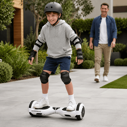 Hoverboard Electric Scooter 6.5 inch – White + LED lights [Free Carry Bag & Bluetooth]
