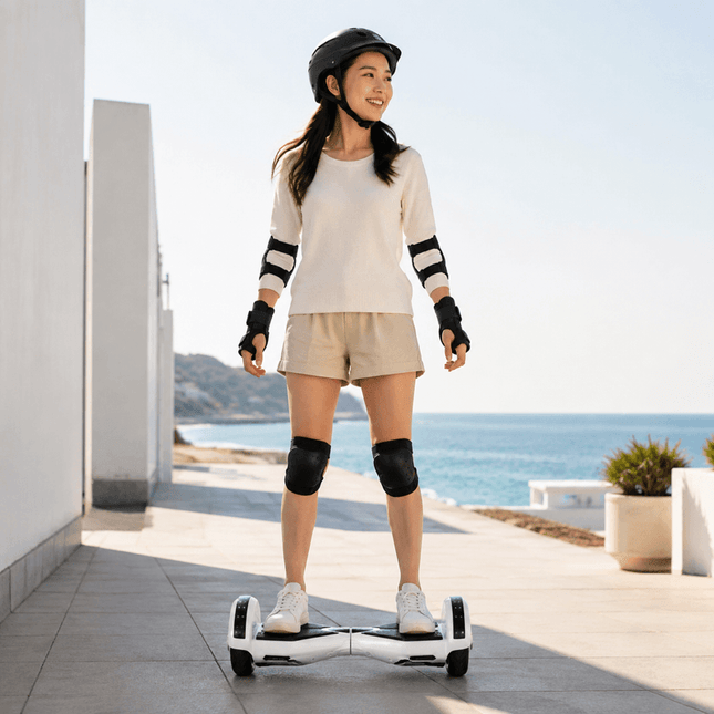 Lamborghini Hoverboard 8” - White Style + LED lights [Free Carry Bag & Bluetooth]